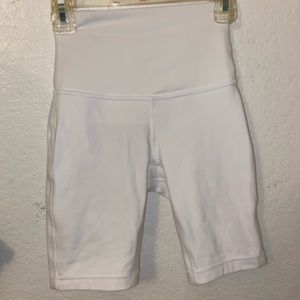 Lululemon white biker shorts (lululemon align high rise short 8”)